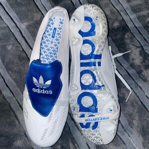 Adidas Predator Elite, White and Blue Soccer Cleats